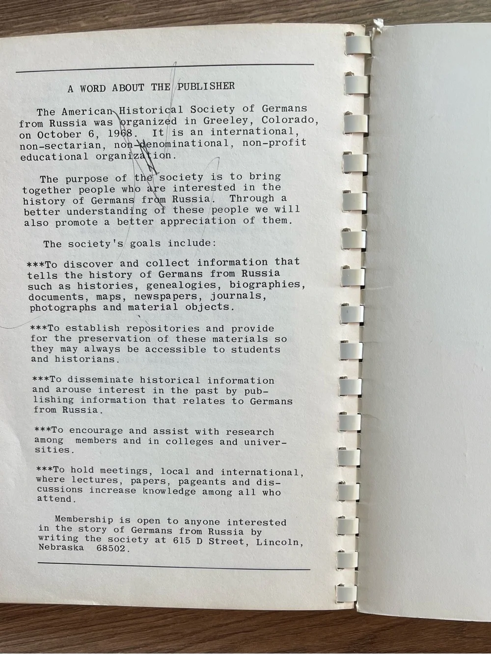 Kuche Kochen American Historical Society Germans from Russia Cookbook 1973
